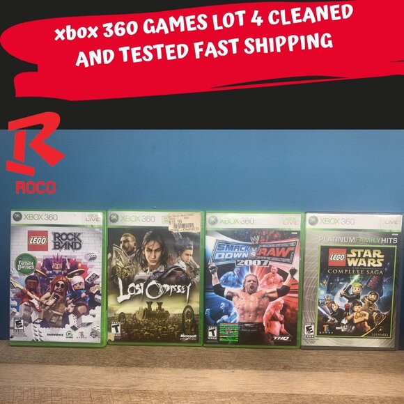 XBOX 360 GAMES LOT 4 CLEANED AND TESTED FAST SHIPPING‎ (VG3) - Picture 1 of 7